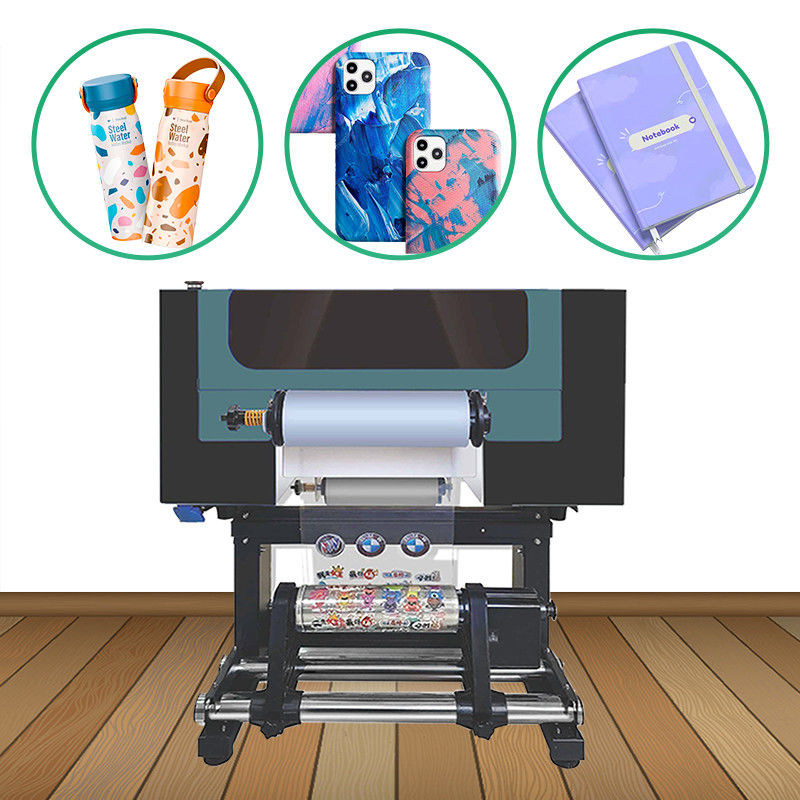 30cm UV Dtf Transfer Yazıcı Xp600 Başı UV Dtf Roll To Roll Baskı Makinesi