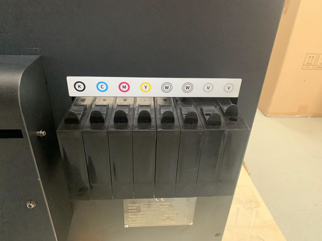 Yüksek çözünürlüklü A3 Boyutlu UV Hibrit Epson Kafaları ile Ruloya Rulo Baskı Makinesi
