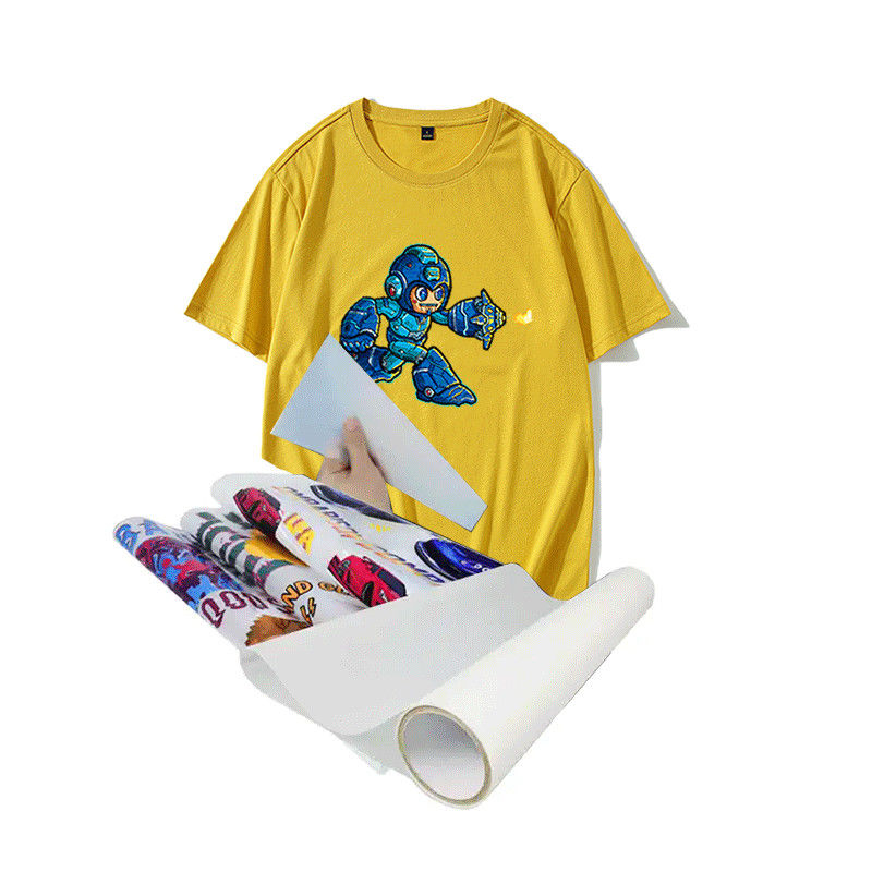 A3 Sıcaklık Transfer Vinyl Yaprakları Soğuk Peel DTF Yazıcı için Sıcak Pres PET Film
