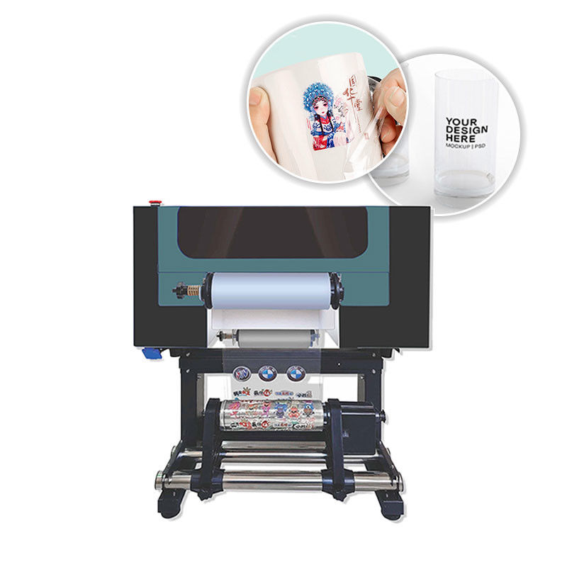 300mm Genişliği UV DTF Yazıcı AB Film Otomatik UV Yatay Çaplama Yazıcı Cam Metal Üstekli için