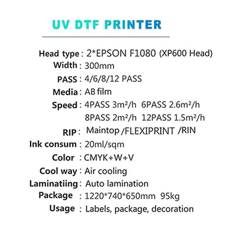 AB Film Media CMYK W + V Mürekkep Rengi ile Dijital UV Baskı Makinesi