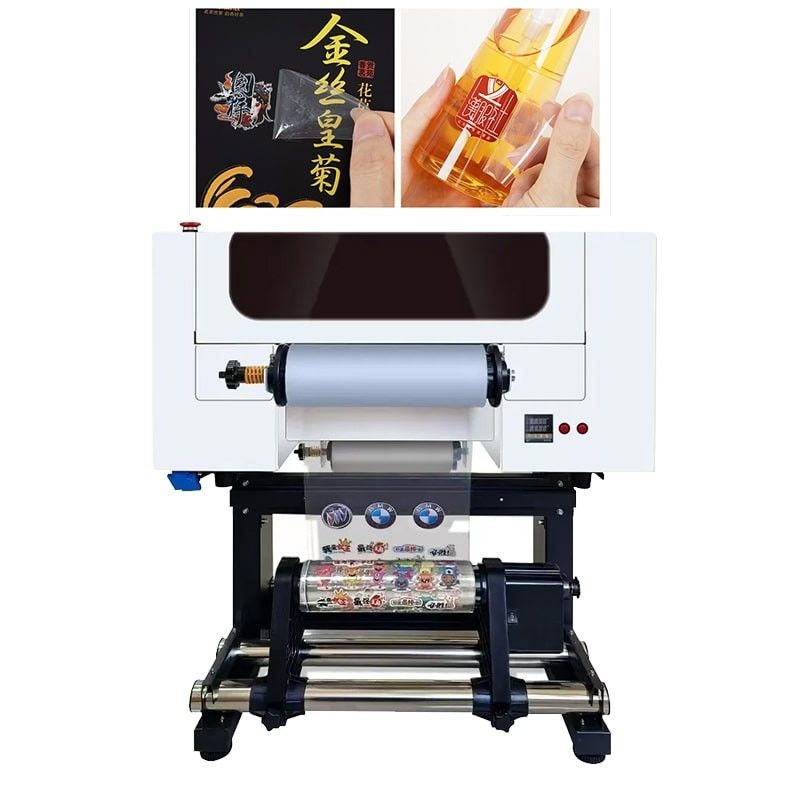 2024 A3 UV DTF yazıcısı Logo Yazdırma 30CM UV DTF yazıcısı yapıştırıcı için laminatlı