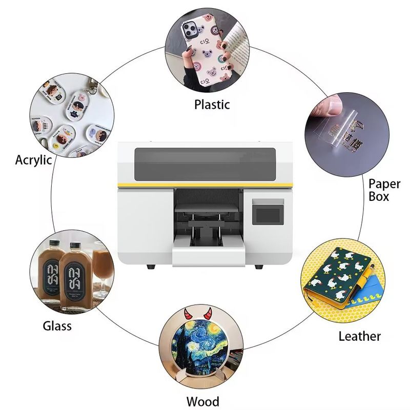 Akrilik Metal Parlak Plastik Materyal Baskı için 8 Kanal Baskı Başlığı Dijital UV Düzlük Baskı