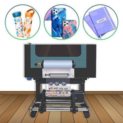 A3 UV Roll To Roll Yazıcısı Dijital Dtf All In One Yazıcısı Kalem için Etiket İki Xp600 Başlı