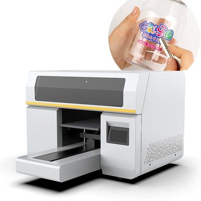 Küçük İşletmeler Flat Bed Top UV Printer Akrilik şişe telefon kağıdı Printer maliyeti